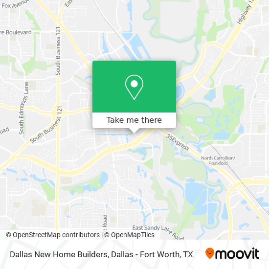 Mapa de Dallas New Home Builders