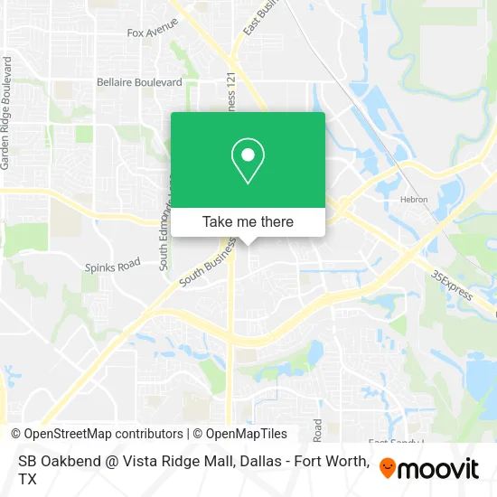 SB Oakbend @ Vista Ridge Mall map