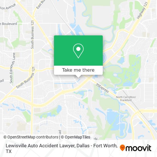 Lewisville Auto Accident Lawyer map