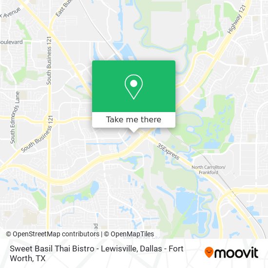 Sweet Basil Thai Bistro - Lewisville map