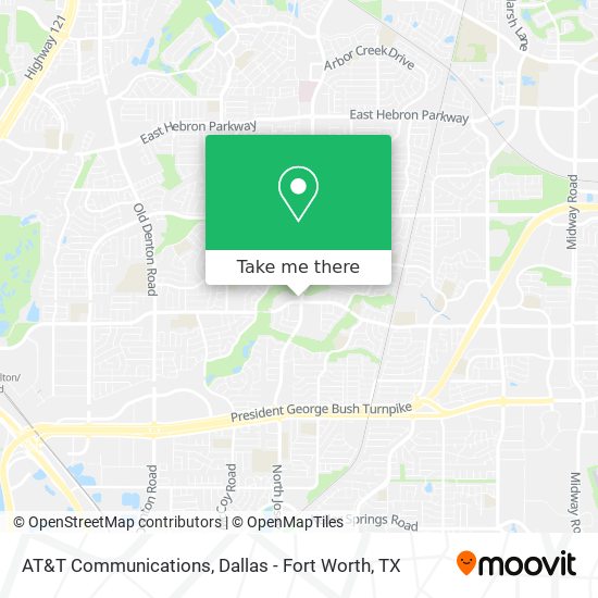 Mapa de AT&T Communications