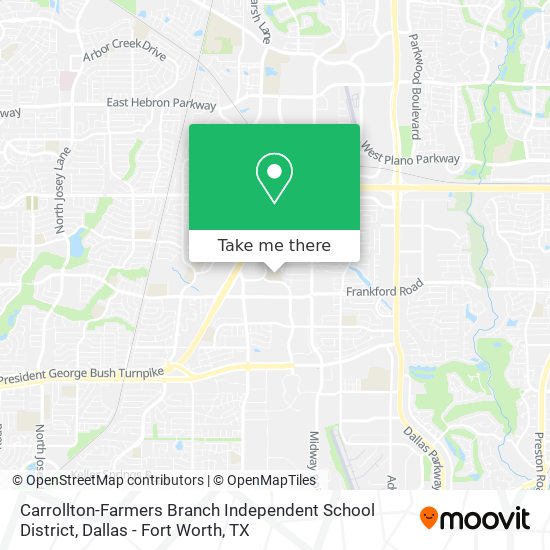 Carrollton-Farmers Branch Independent School District map