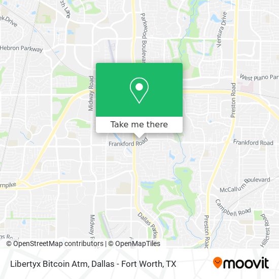 Mapa de Libertyx Bitcoin Atm