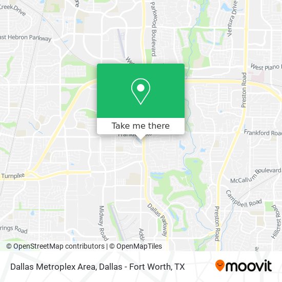 Dallas Metroplex Area map