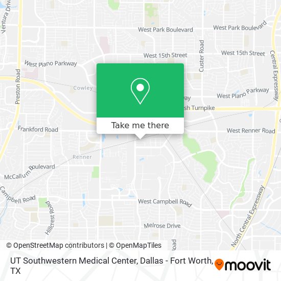 UT Southwestern Medical Center map