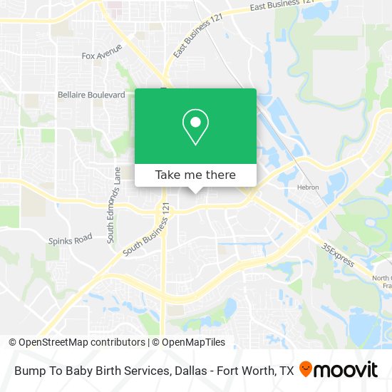 Bump To Baby Birth Services map
