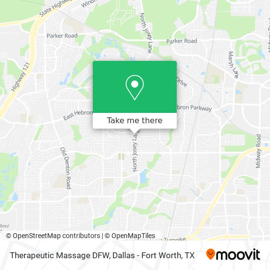 Therapeutic Massage DFW map