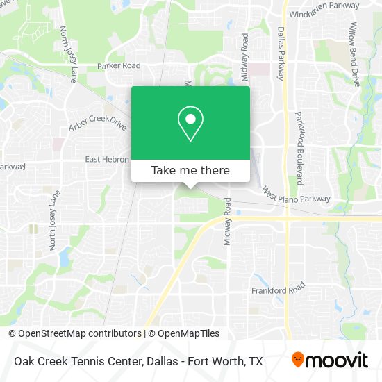 Mapa de Oak Creek Tennis Center