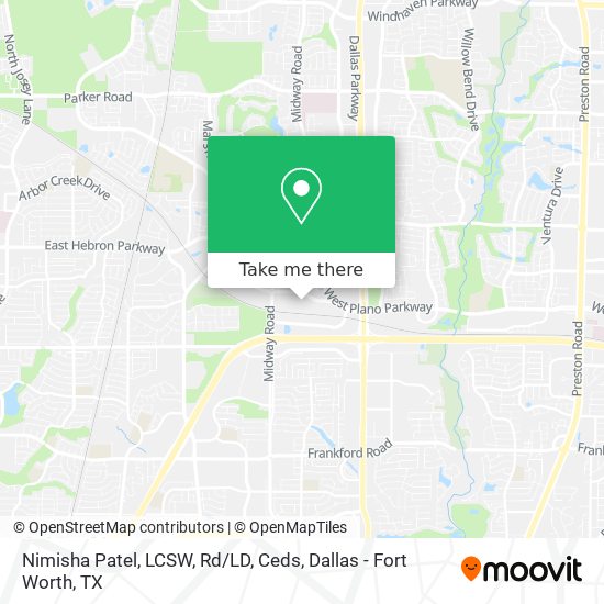 Nimisha Patel, LCSW, Rd / LD, Ceds map