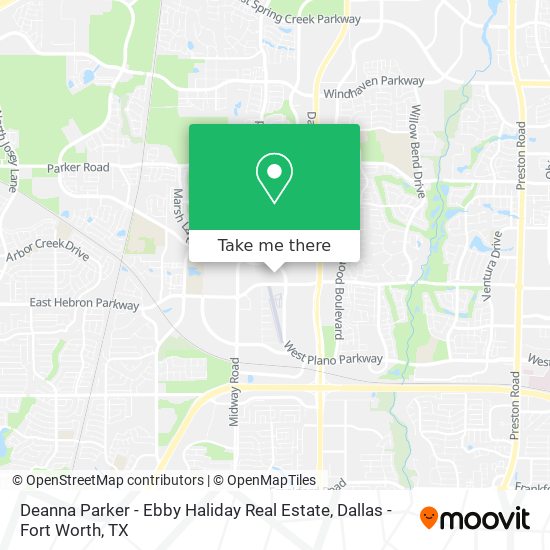 Deanna Parker - Ebby Haliday Real Estate map