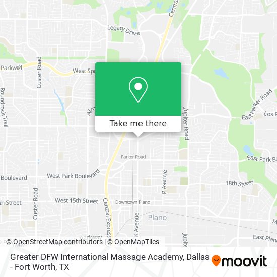 Mapa de Greater DFW International Massage Academy