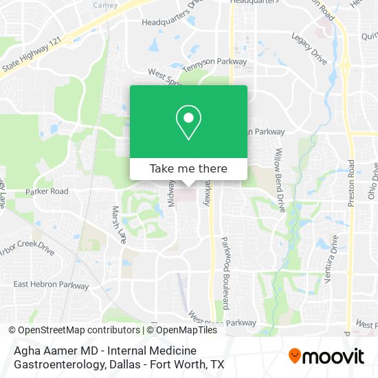 Agha Aamer MD - Internal Medicine Gastroenterology map
