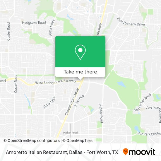 Amoretto Italian Restaurant map