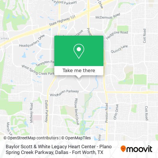 Baylor Scott & White Legacy Heart Center - Plano Spring Creek Parkway map