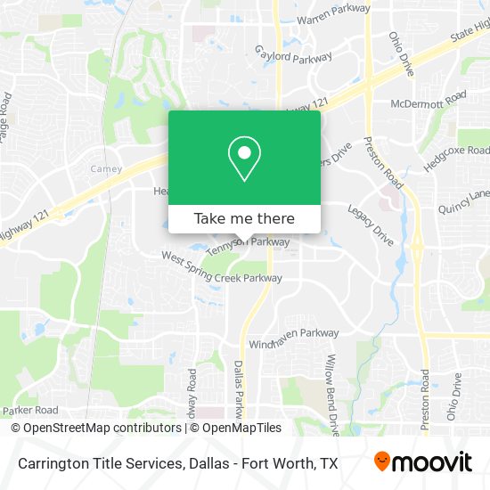 Mapa de Carrington Title Services