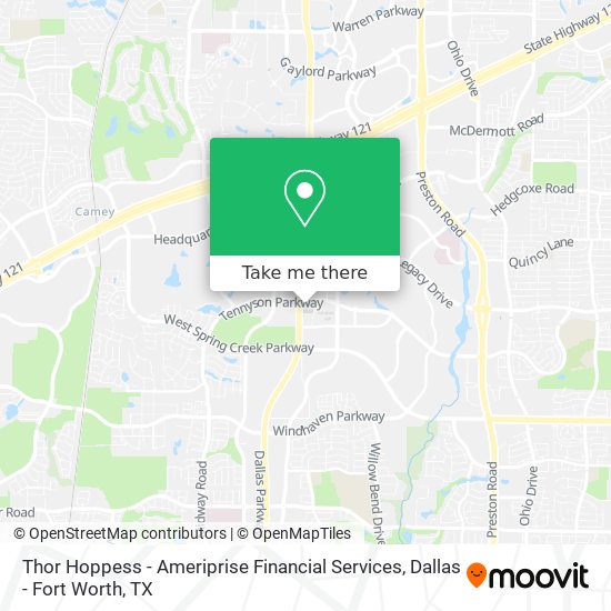 Thor Hoppess - Ameriprise Financial Services map