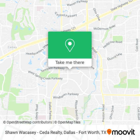 Shawn Wacasey - Ceda Realty map