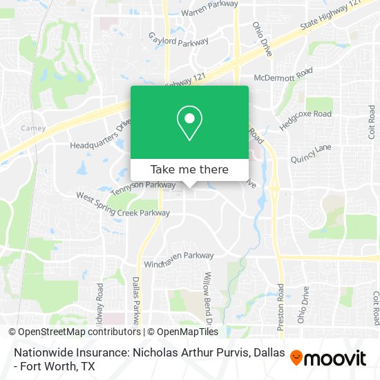 Mapa de Nationwide Insurance: Nicholas Arthur Purvis