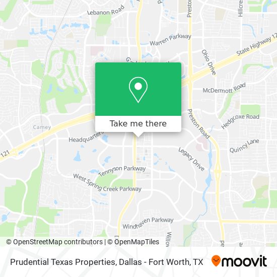 Prudential Texas Properties map