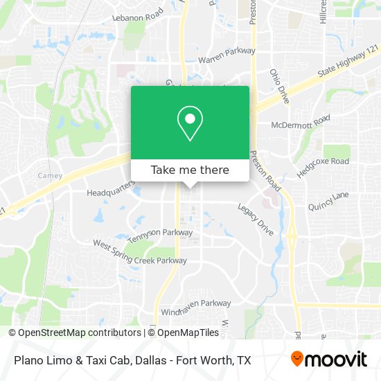Plano Limo & Taxi Cab map