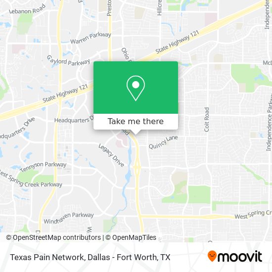 Mapa de Texas Pain Network