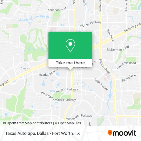 Texas Auto Spa map