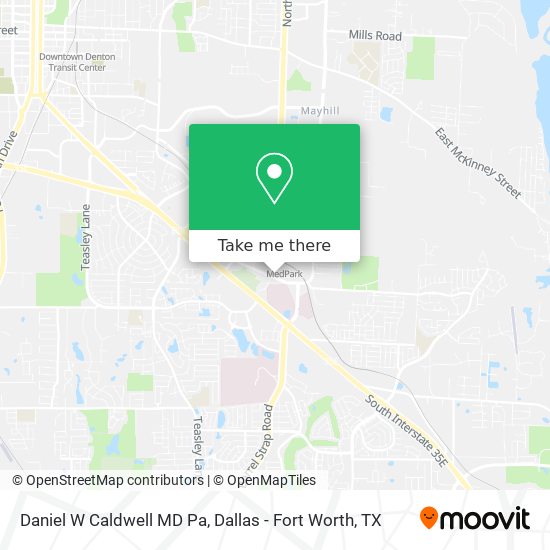 Daniel W Caldwell MD Pa map