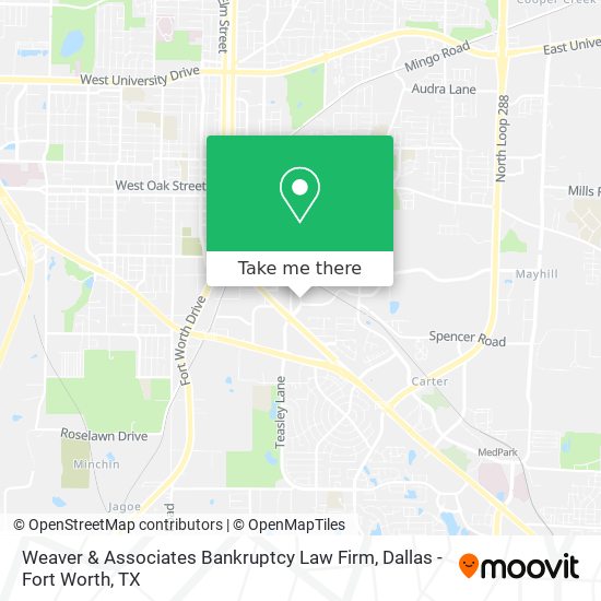 Weaver & Associates Bankruptcy Law Firm map