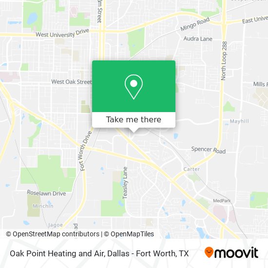 Oak Point Heating and Air map