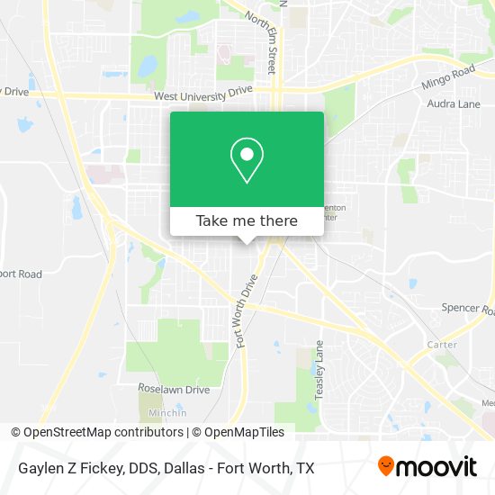 Gaylen Z Fickey, DDS map