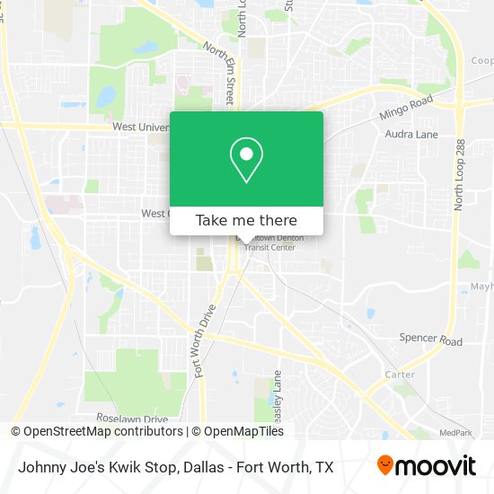 Johnny Joe's Kwik Stop map
