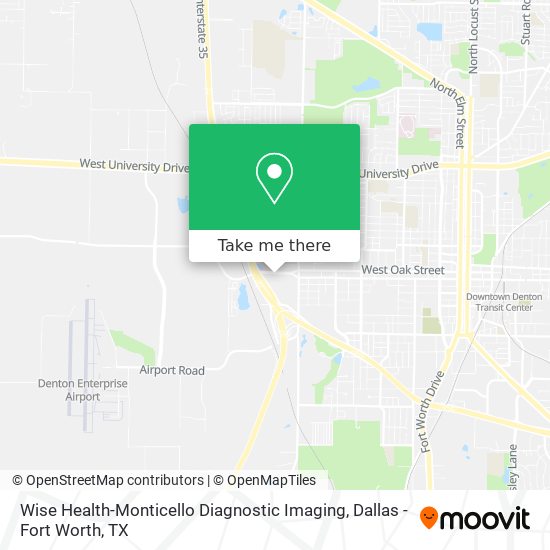 Mapa de Wise Health-Monticello Diagnostic Imaging