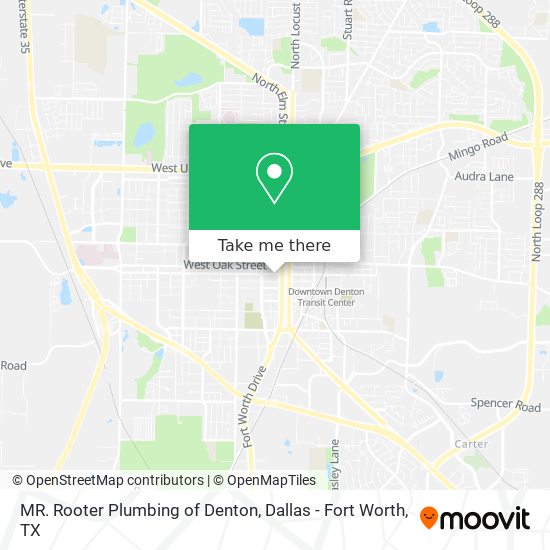 Mapa de MR. Rooter Plumbing of Denton