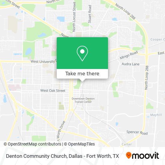 Denton Community Church map