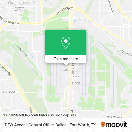Mapa de DFW Access Control Office
