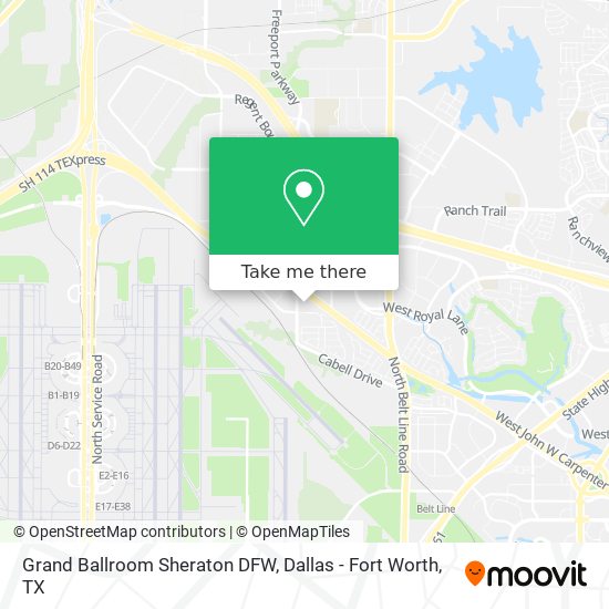 Mapa de Grand Ballroom Sheraton DFW