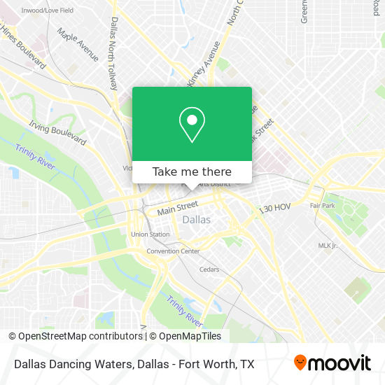 Mapa de Dallas Dancing Waters