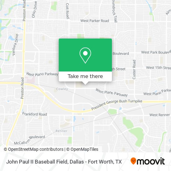 John Paul II Baseball Field map