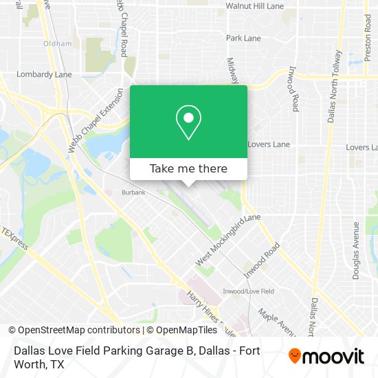 Dallas Love Field Parking Garage B map