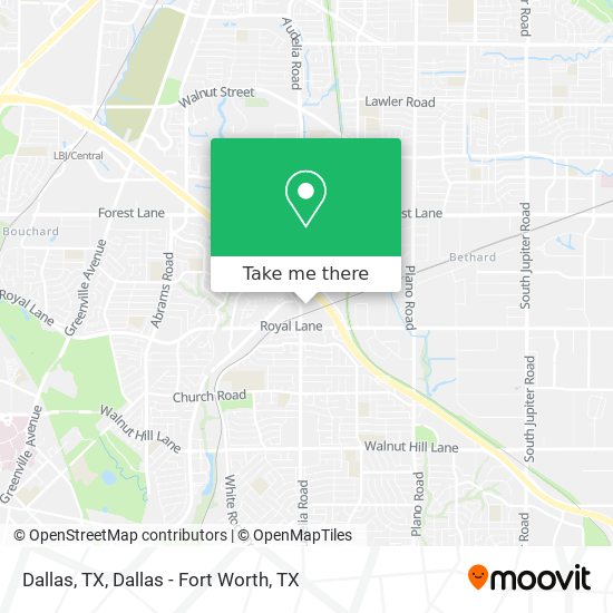 Mapa de Dallas, TX