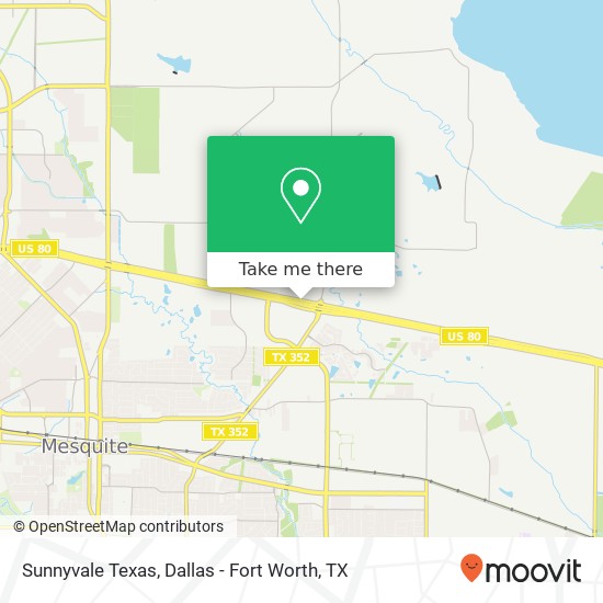 Mapa de Sunnyvale Texas