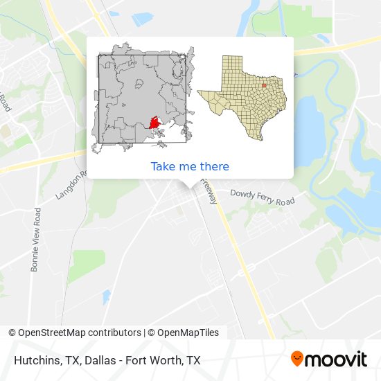 Mapa de Hutchins, TX