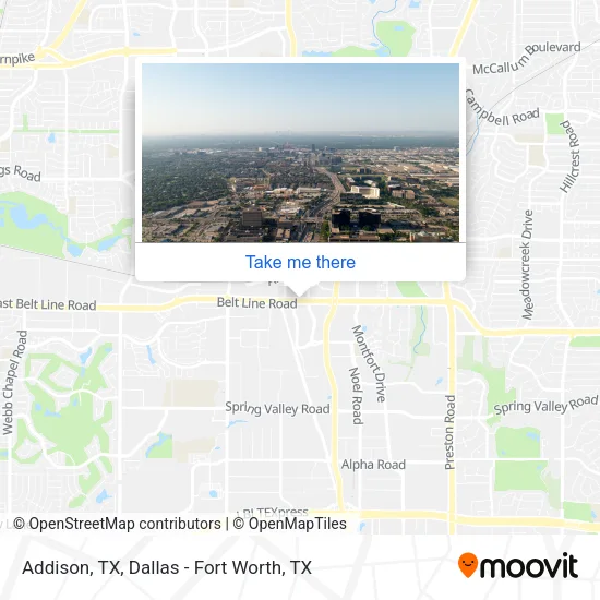 Mapa de Addison, TX