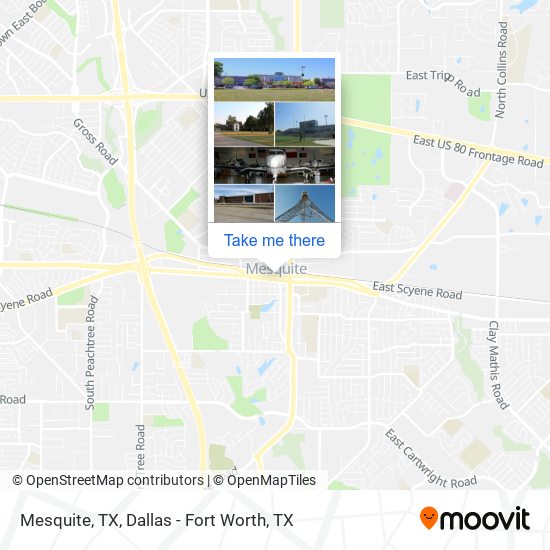 How to get to Mesquite, TX by bus or light rail?
