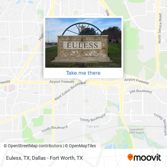 Euless, TX map