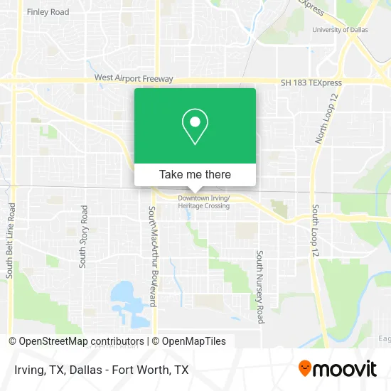 Irving, TX map