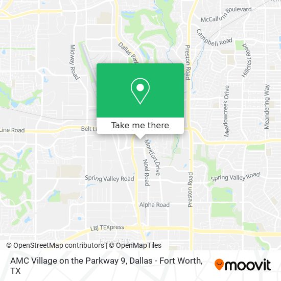 AMC Village on the Parkway 9 map