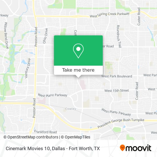 Mapa de Cinemark Movies 10