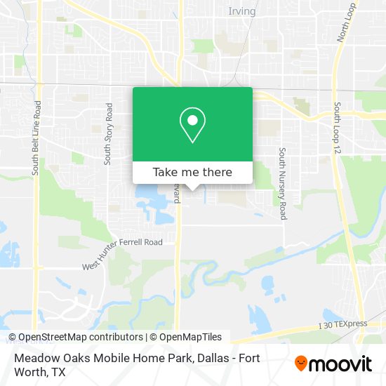 Mapa de Meadow Oaks Mobile Home Park