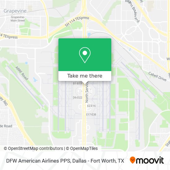 DFW American Airlines PPS map